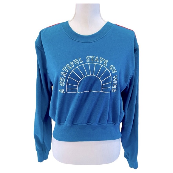 Spiritual Gangster Blue Graphic Sweatshirt Small - Picture 1 of 6